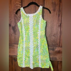 Lilly Pulitzer Delia Girls Shift Dress sz 14 Crazy Cat House